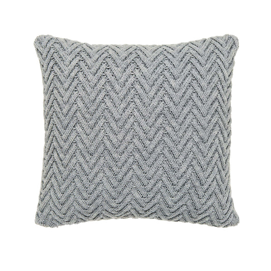 Harris Chunky Knit Cushion 50cm x 50cm, Cloud Grey