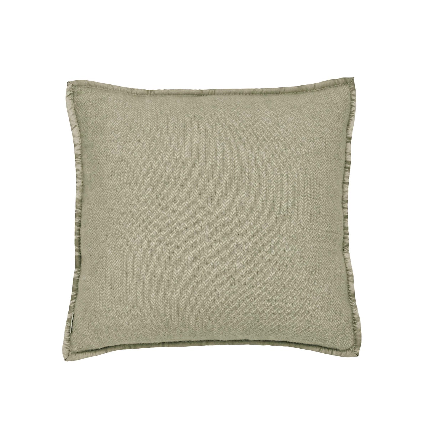 Lewin Wool Herringbone Woven Cushion 45cm x 45cm, Mourne Green