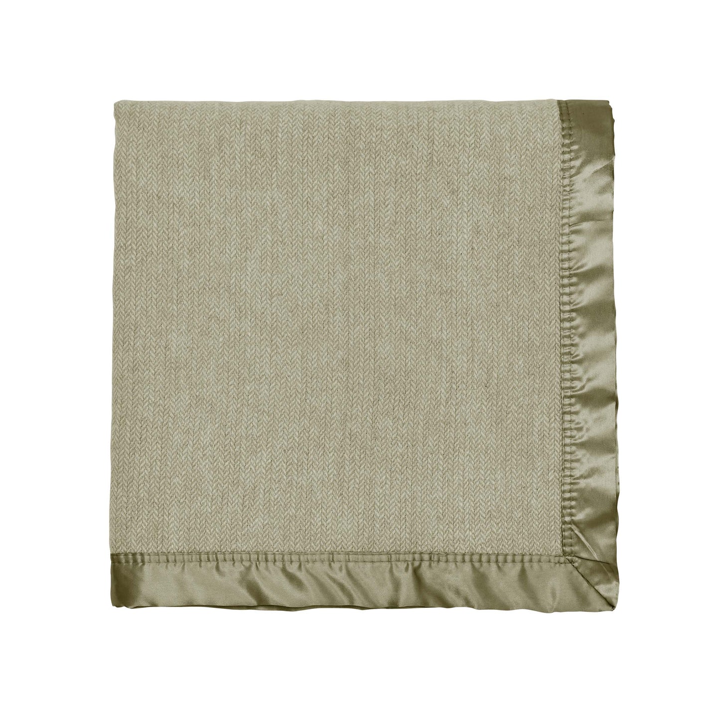 Lewin Wool Herringbone Woven Throw, Mourne Green