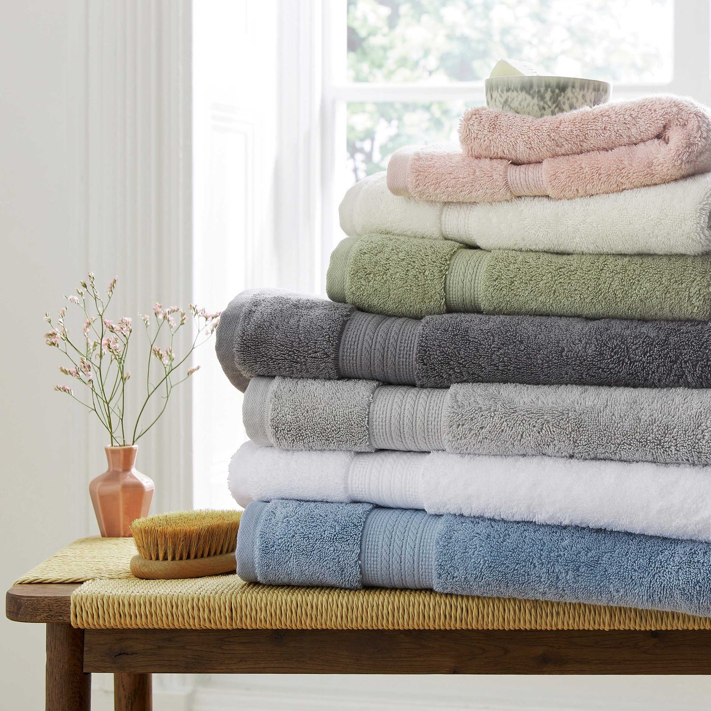 Naturally Soft Towels, Cloud Grey