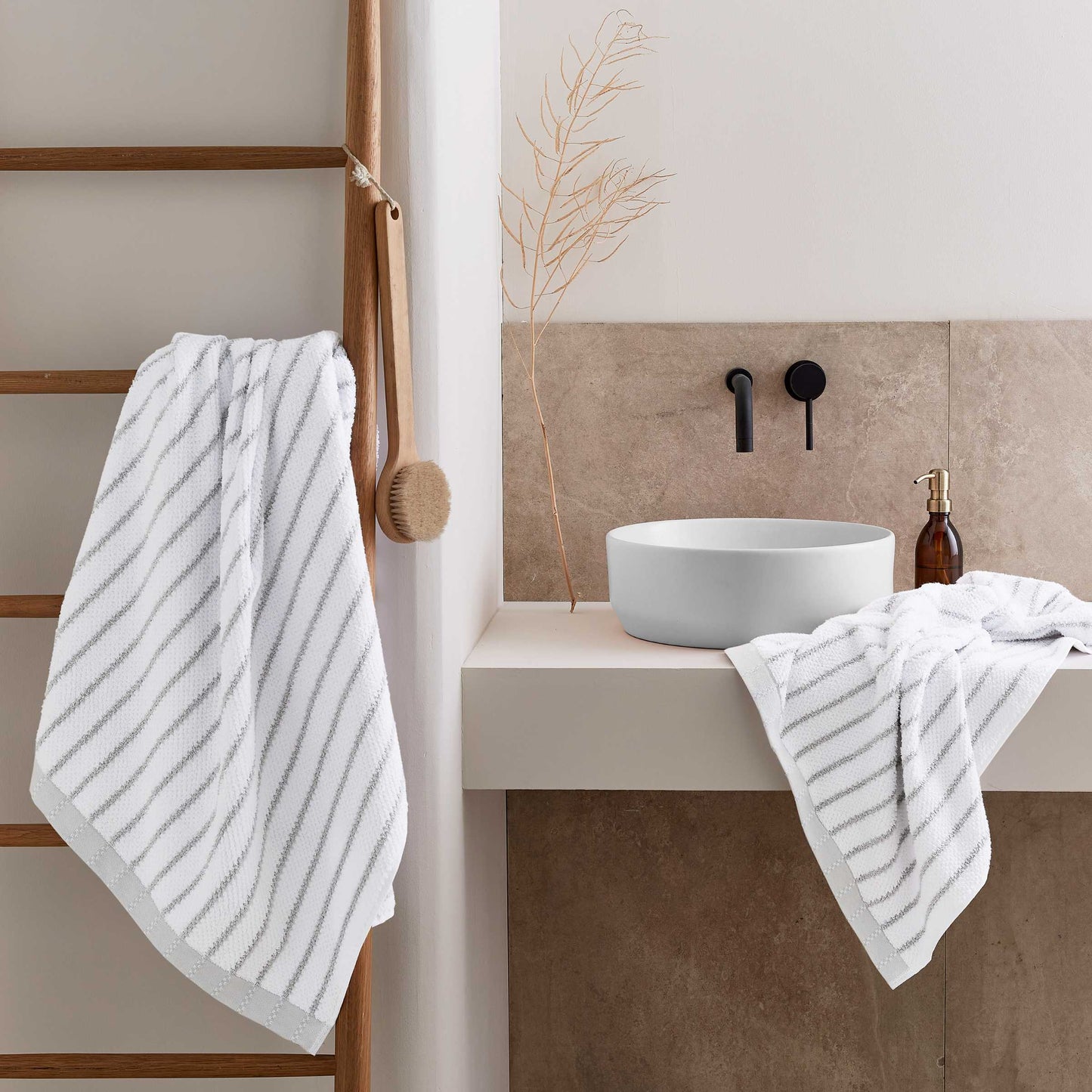 Verity Towels, Cloud Grey