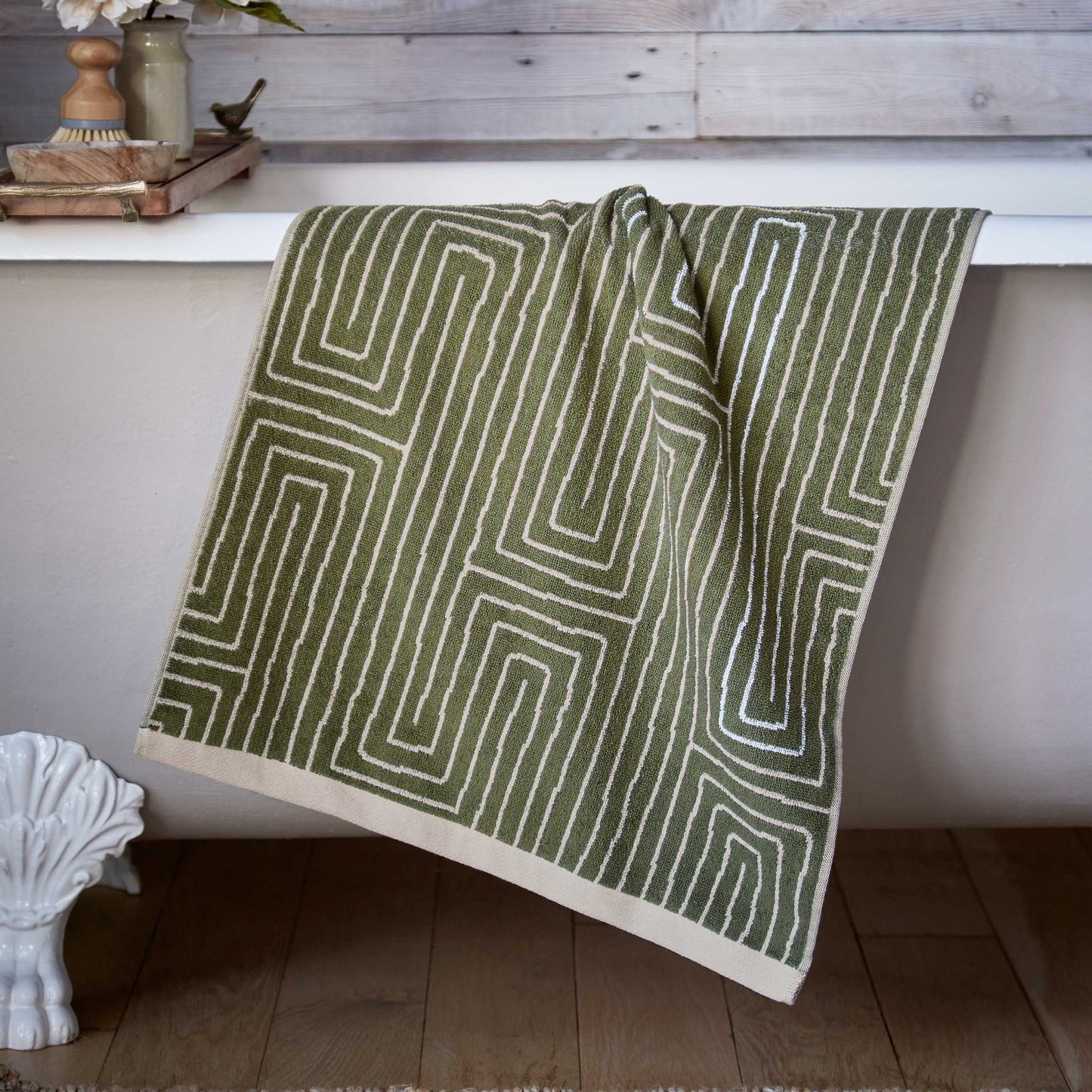 Pia Towels, Sage Green