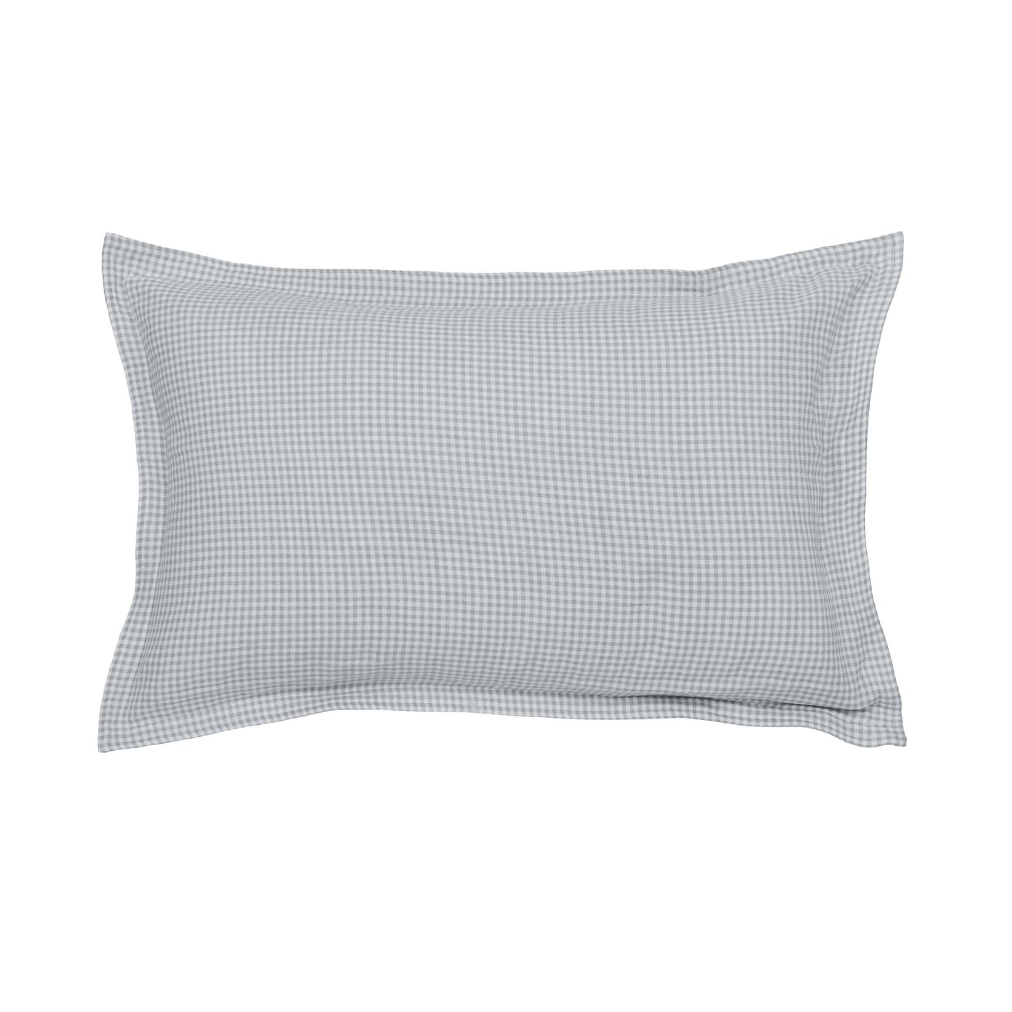 Alia Washed Gingham Duvet Cover Set, Cloud Grey