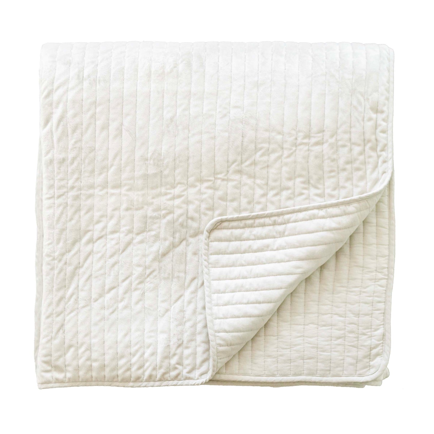 Flynn Quilted Throw, White