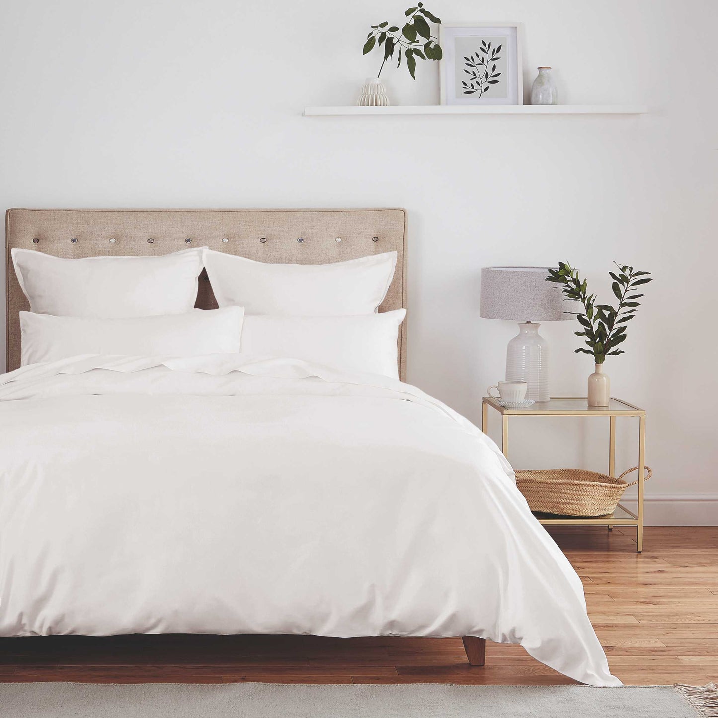 1000 Thread Count Plain Dye White