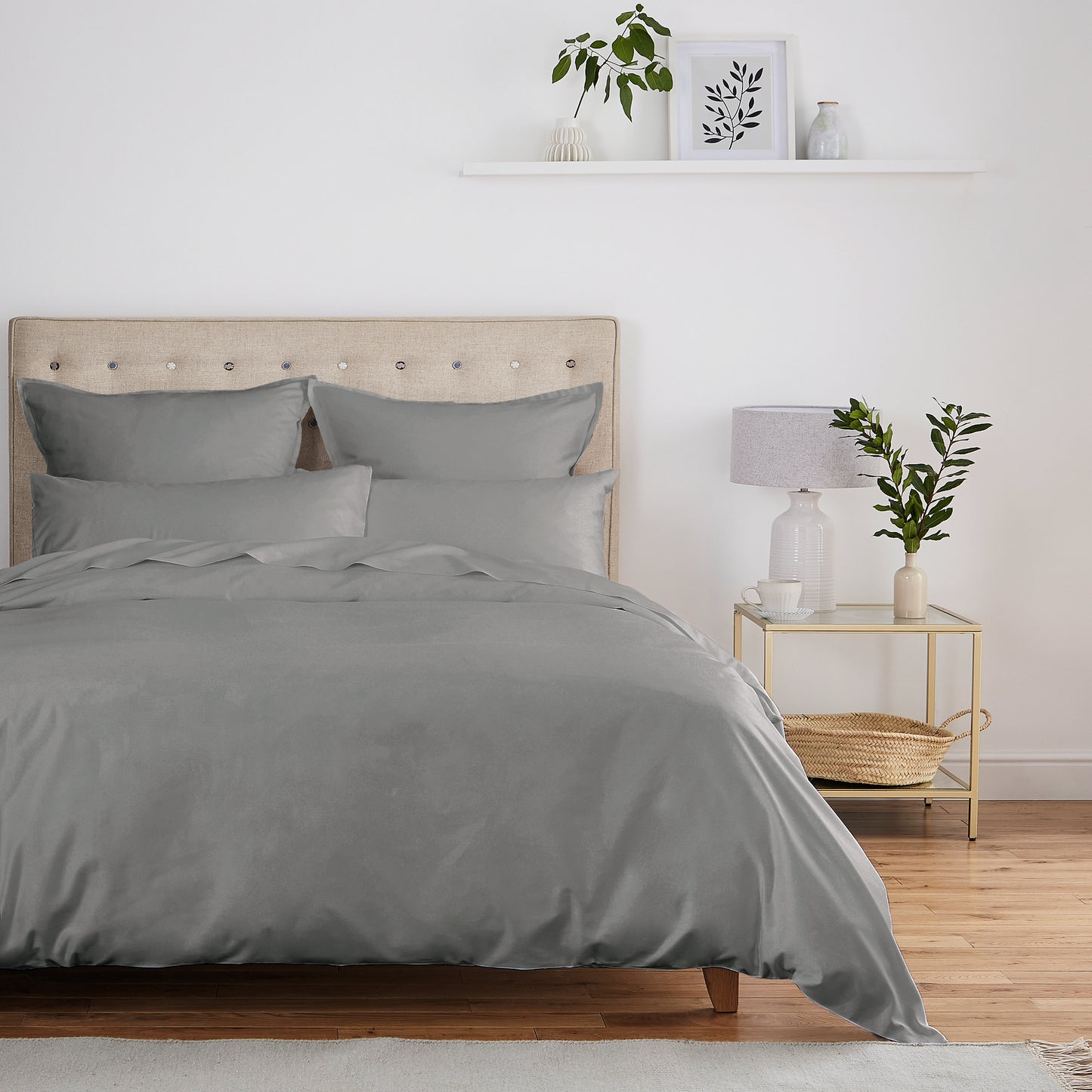 500 Thread Count Plain Dye Storm Grey
