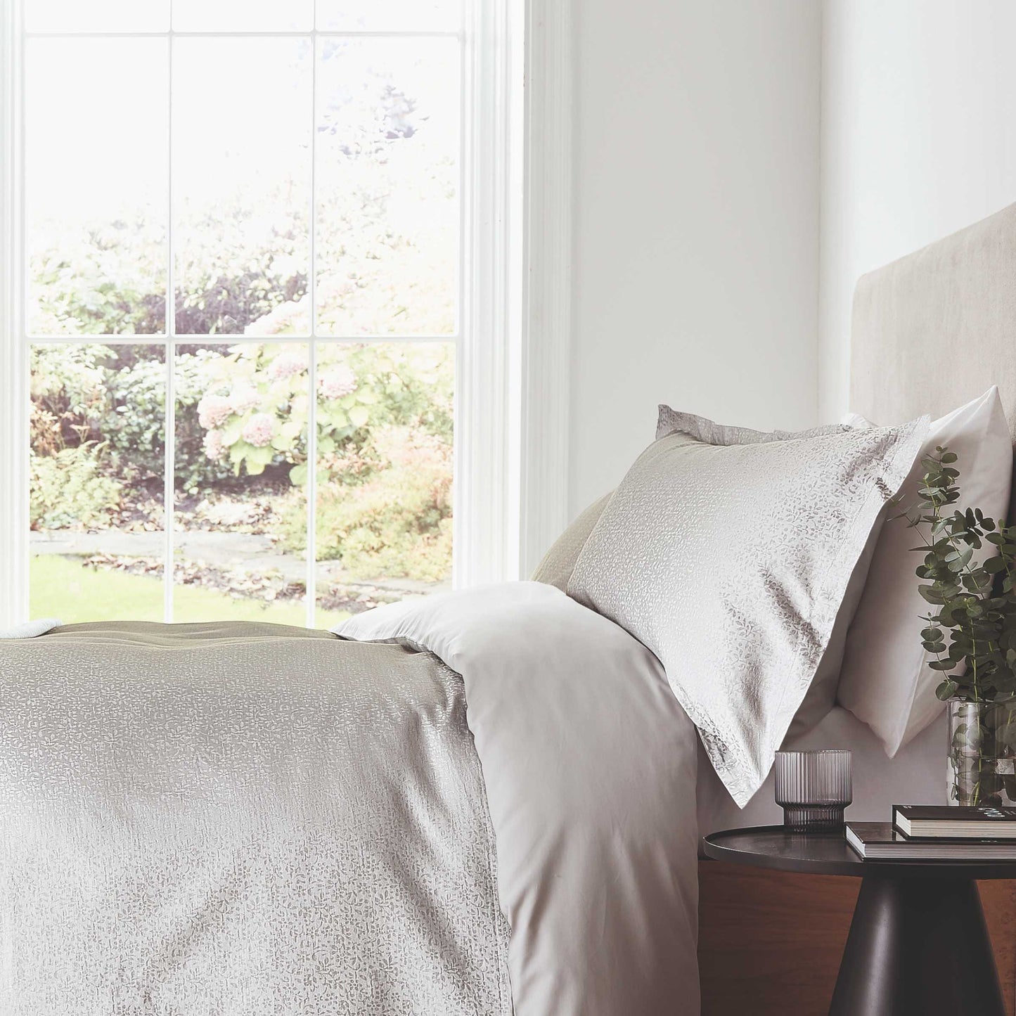 Meadow Duvet Cover, Cloud Grey