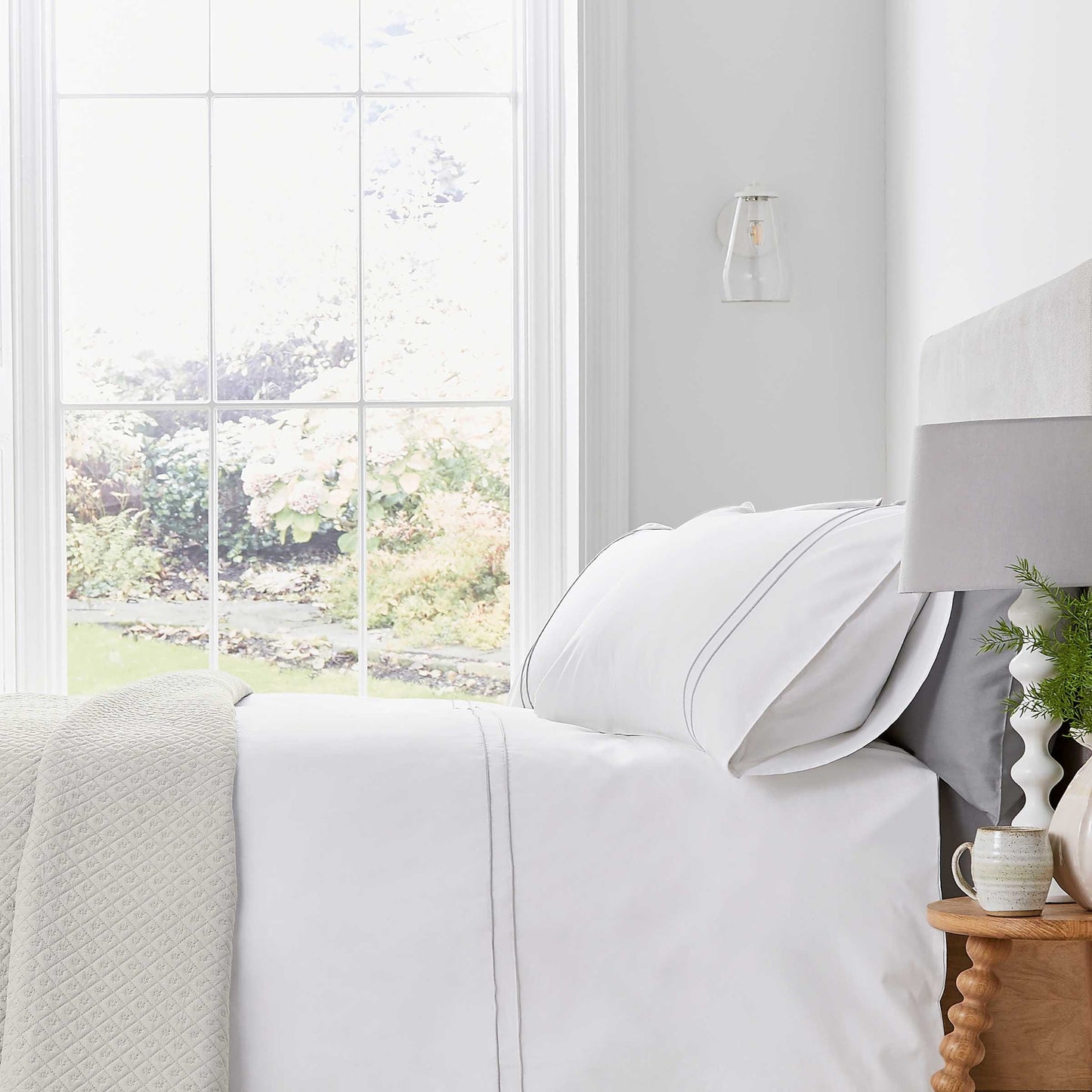 Catherine Duvet Cover, Cloud Grey