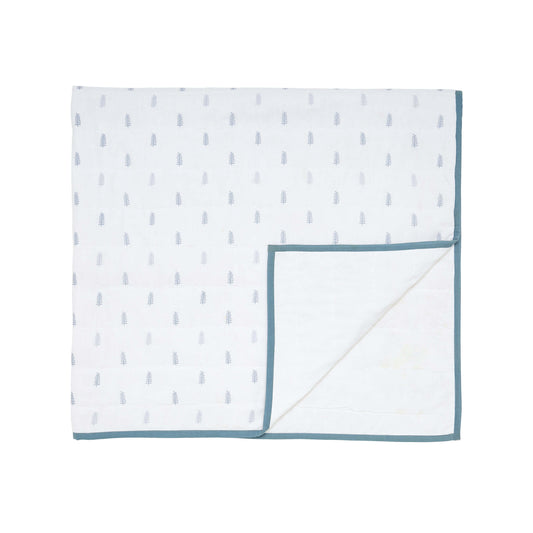Fearne Quilted Throw, Ballintoy Blue
