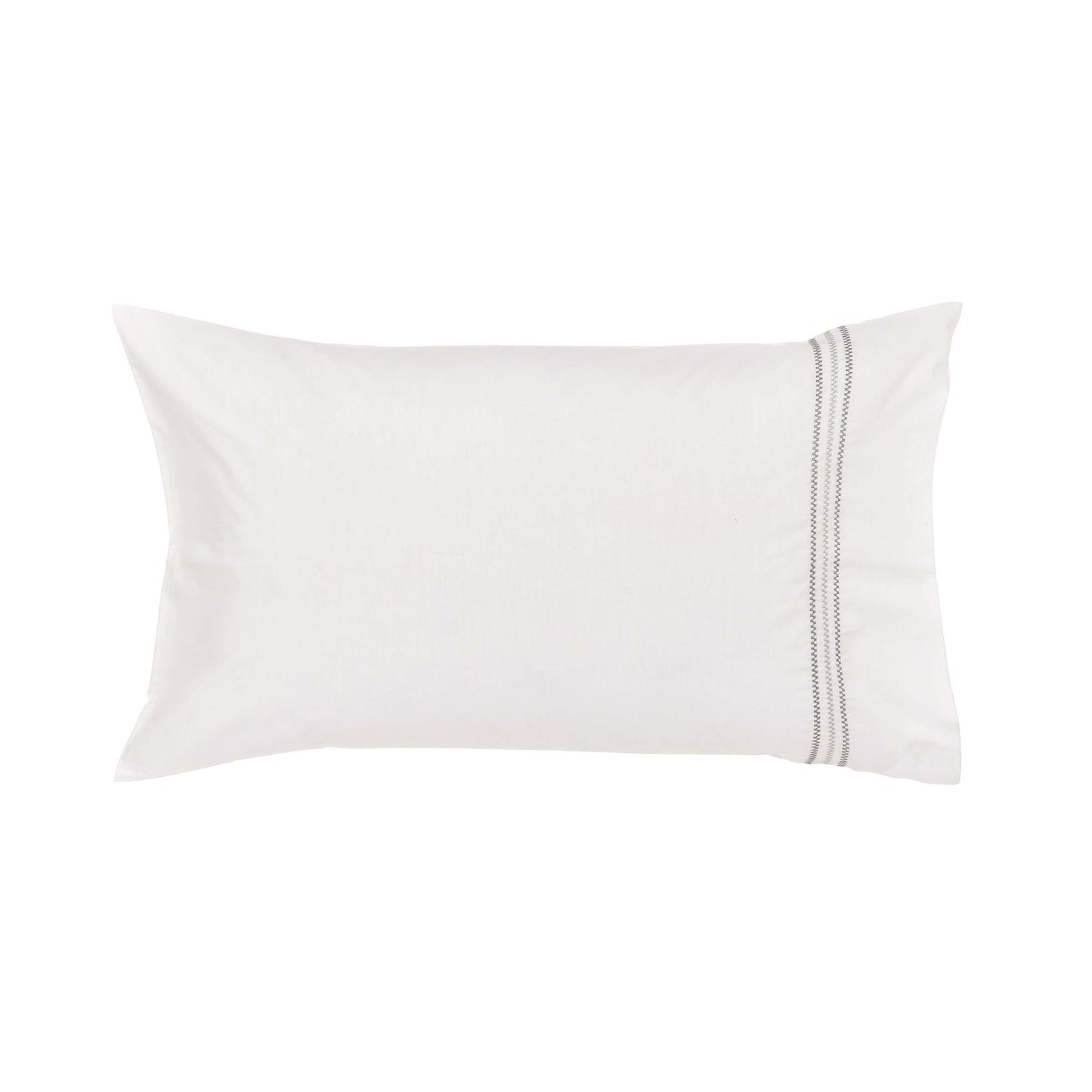 White Stitched Murmur Standard Pillowcase