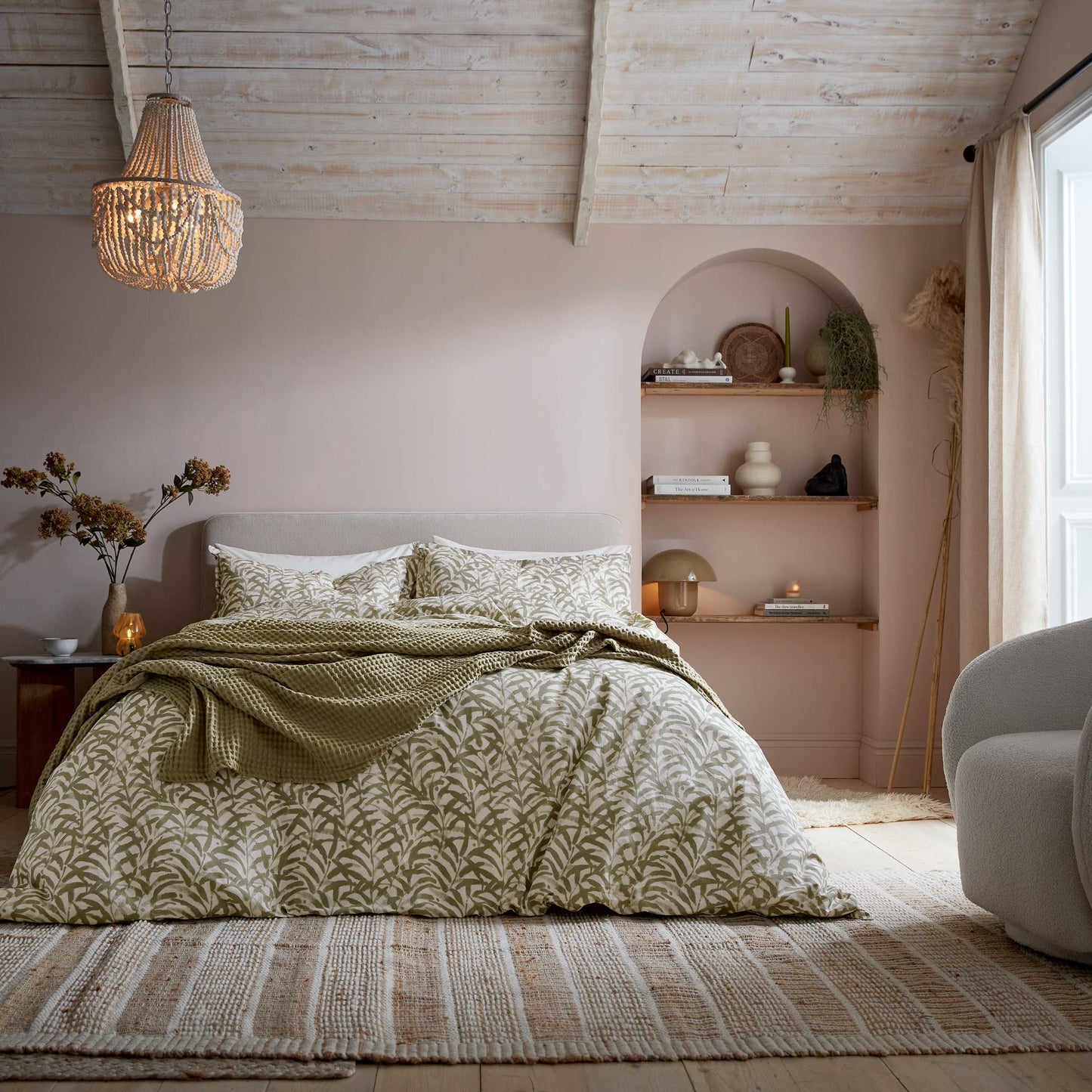 Cleo Duvet Cover Set, Sage Green