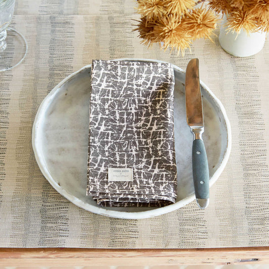 Camille Napkins, Charcoal - Set of 4