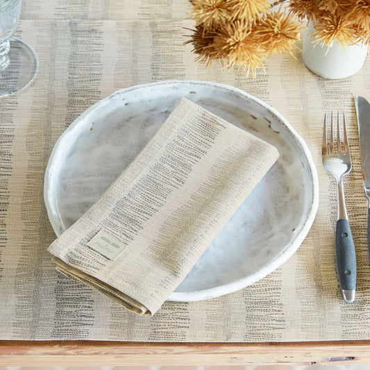 Moya Napkins, Charcoal/Canvas Cream - Set of 4