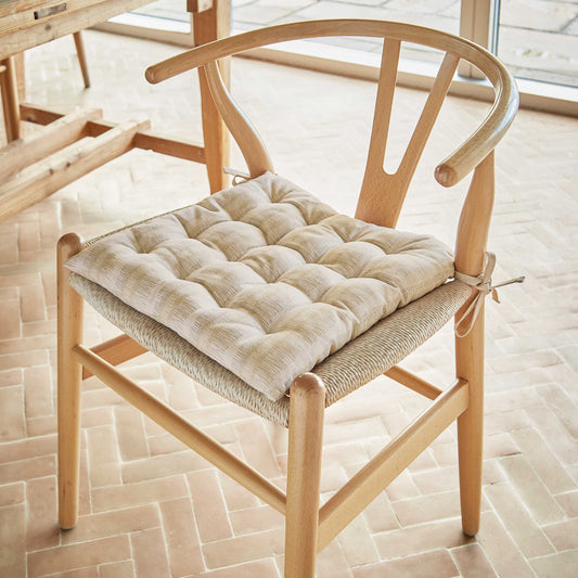 Moya Seat Pad, Warm Ochre/Canvas Cream