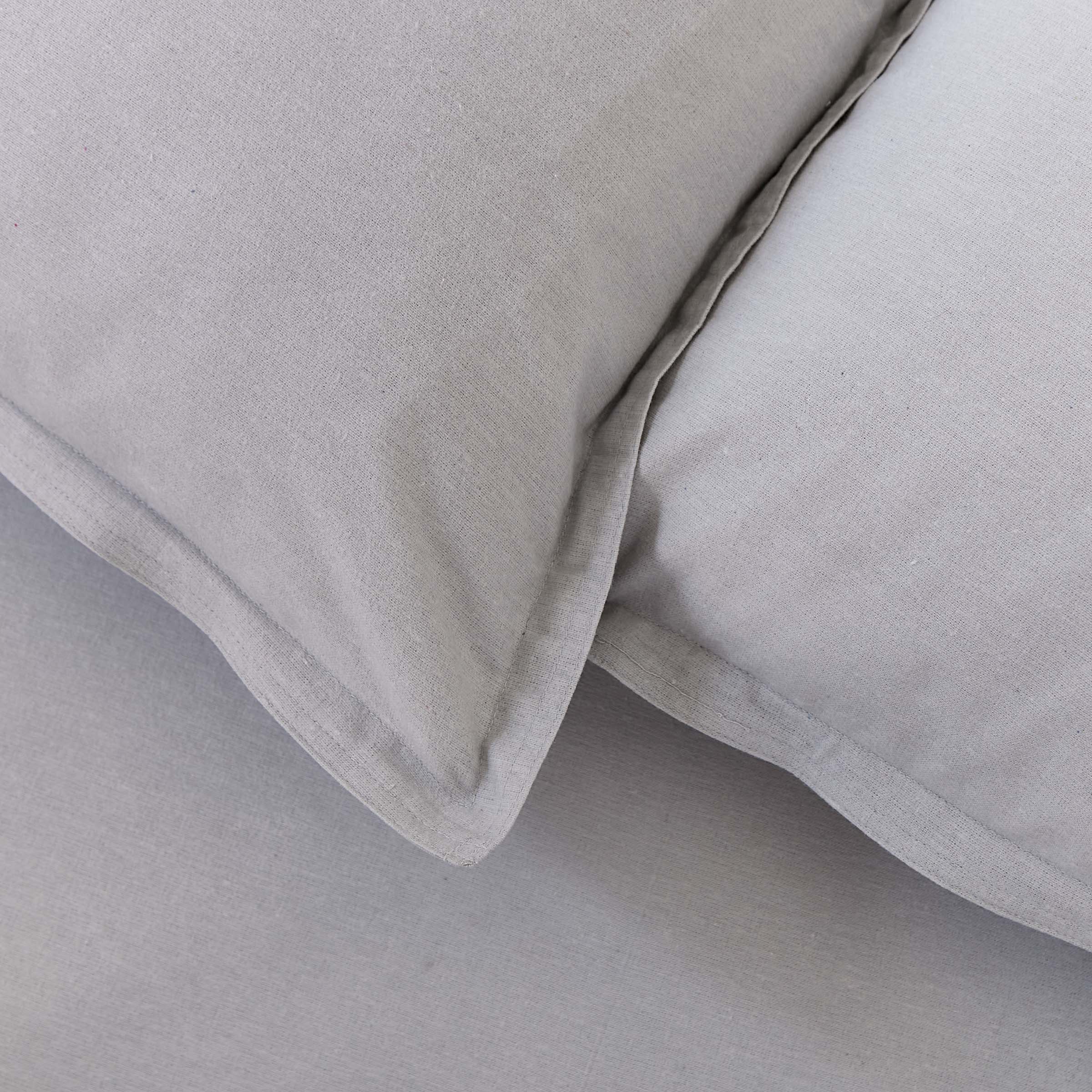 Laila Brushed Cotton Fitted Sheets, Cloud Grey Murmur