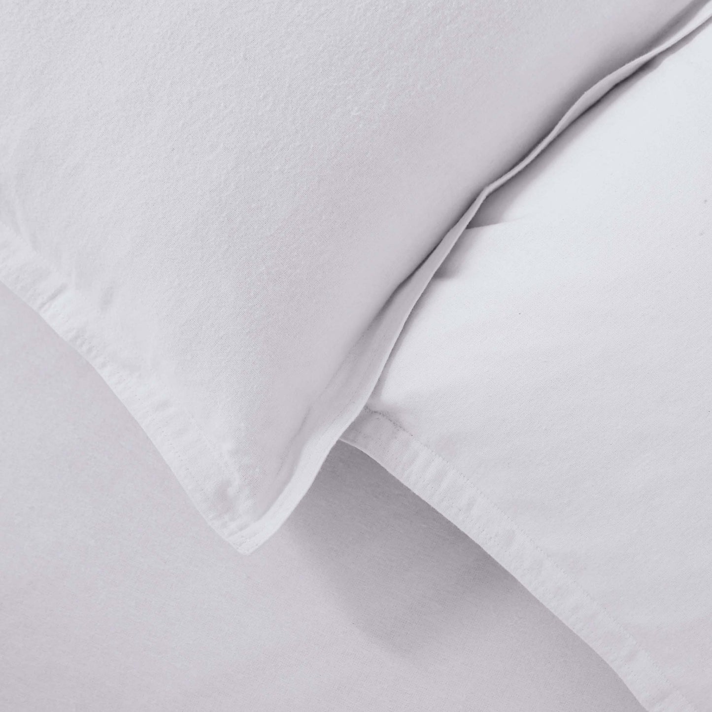 Laila Brushed Cotton Fitted Sheets, White