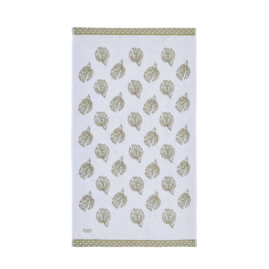 Georgia Pure Cotton Floral Towels, Mourne Green