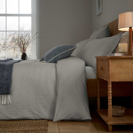 Lida Duvet Cover Set, Cloud Grey