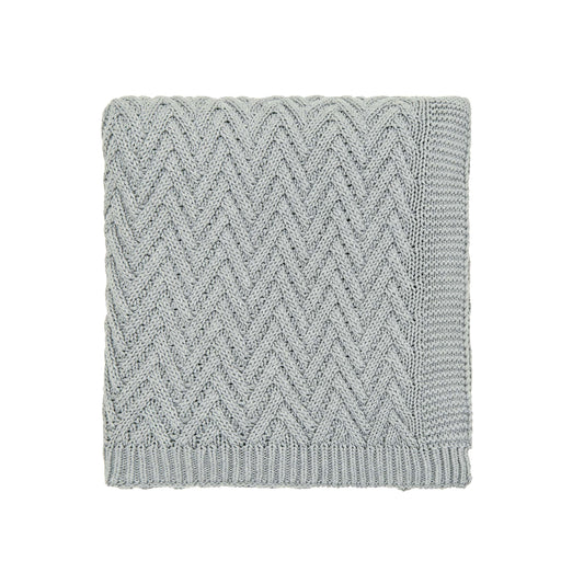 Harris Chunky Knit Throw, Cloud Grey