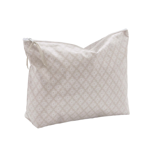 Mya Bathroom Wash Bag - Large, Linen & Grey