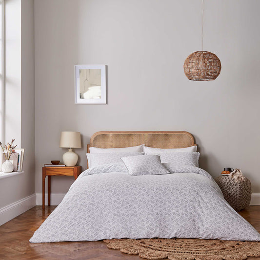 Mae Duvet Cover Set, Cloud Grey