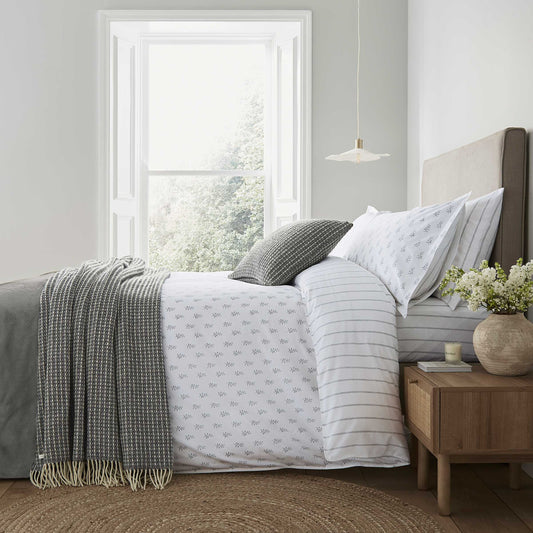 Olivia Duvet Cover Set, Cloud Grey