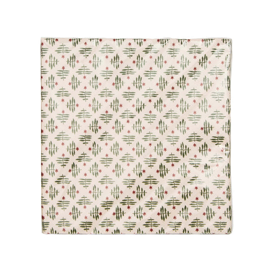 Star Paper Napkins, Green - Set of 20