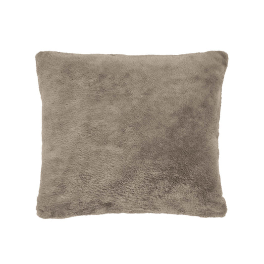 Skye Faux Fur Cushion, Dark Linen