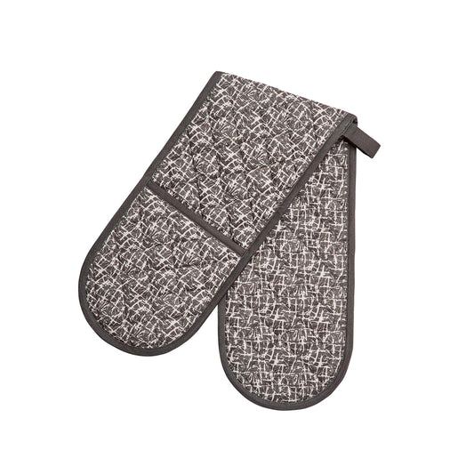 Camille Double Oven Glove, Charcoal