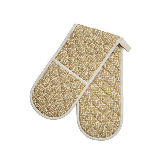 Camille Double Oven Glove, Warm Ochre