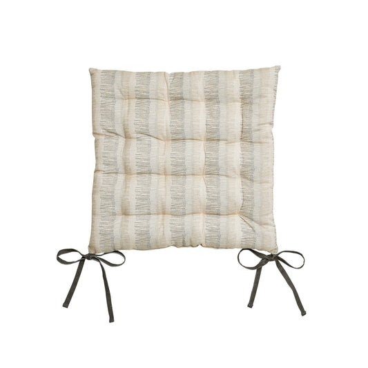 Moya Seat Pad, Charcoal/Canvas Cream