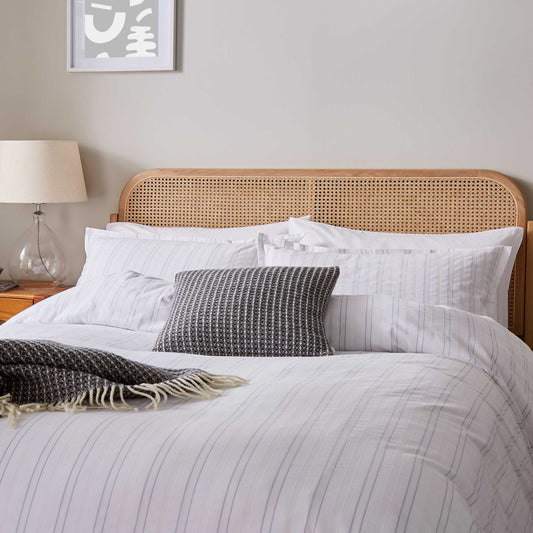 Laurel Duvet Cover Set, Cloud Grey