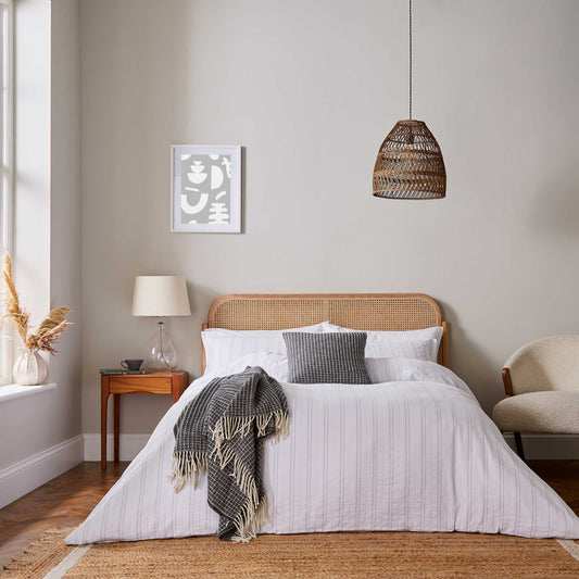 Laurel Duvet Cover Set, Cloud Grey