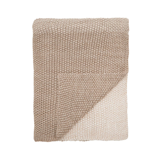 Flo Knitted Throw, Linen