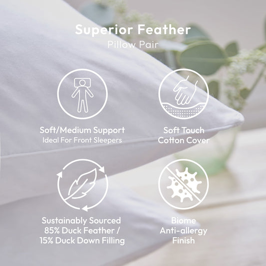 Superior Feather Standard Pillow Pair