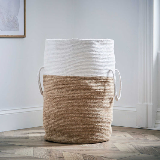 Storage Basket - Large, Natural/White