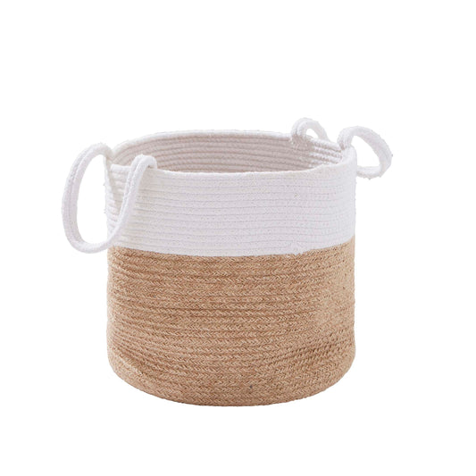Storage Basket - Medium, Natural/White