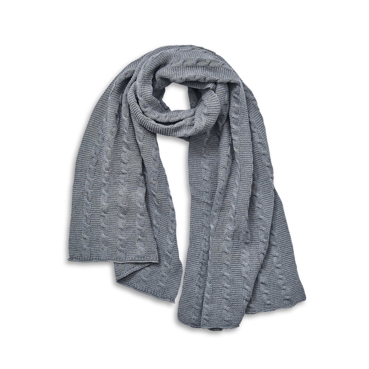 Knitted Scarf, Cloud Grey