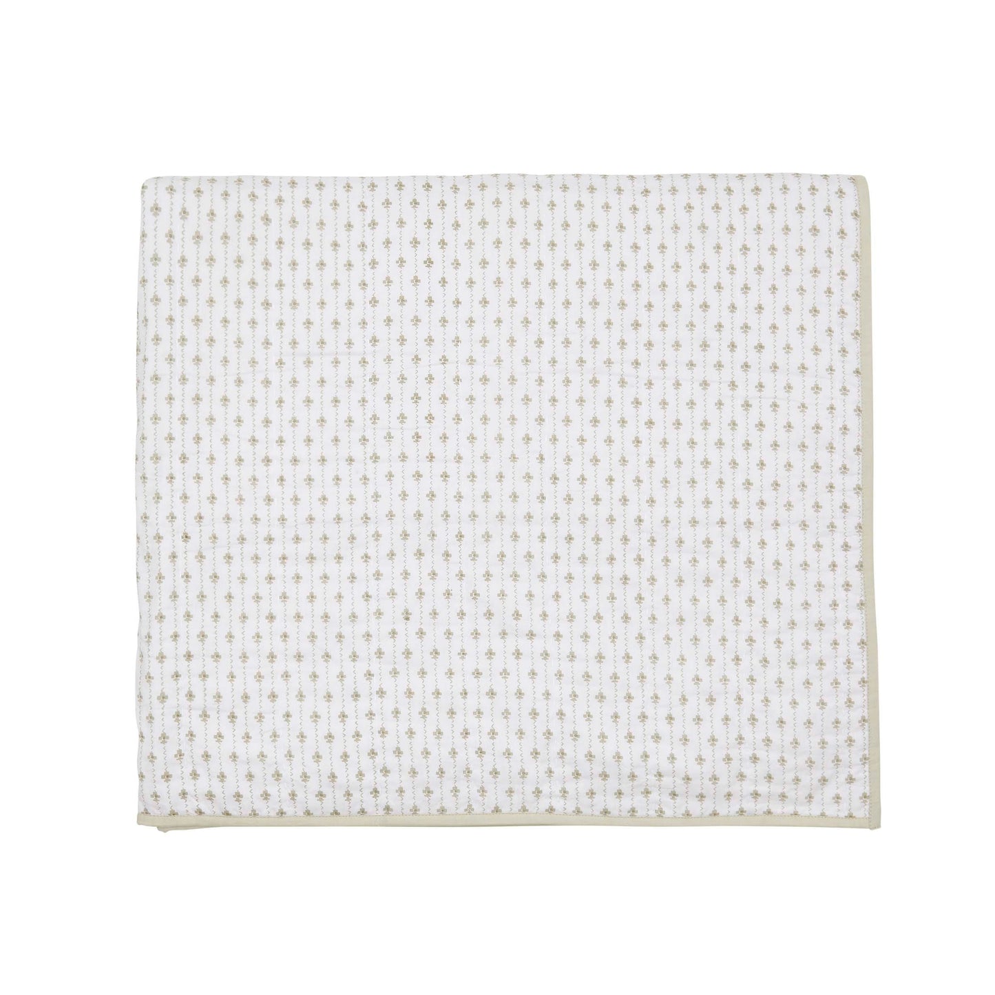 White and Green Patterned Murmur Throw