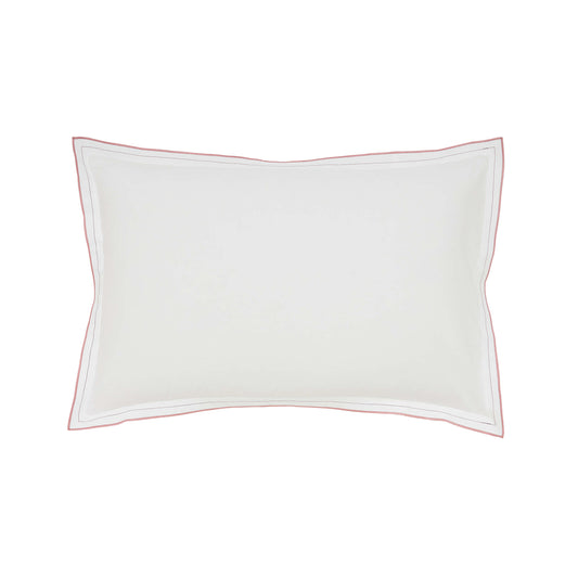 Elle Oxford Pillowcase, Rose Shell & White