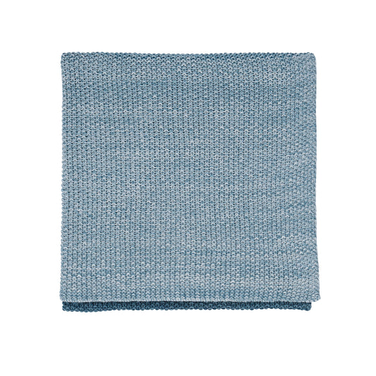 Flo Knitted Throw, Ballintoy Blue