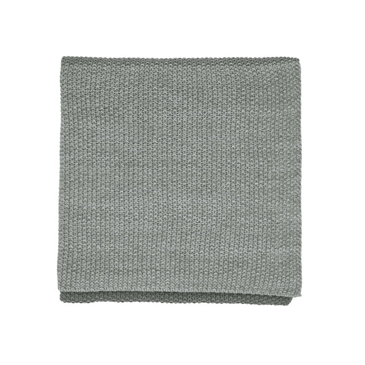 Flo Knitted Throw, Cloud Grey