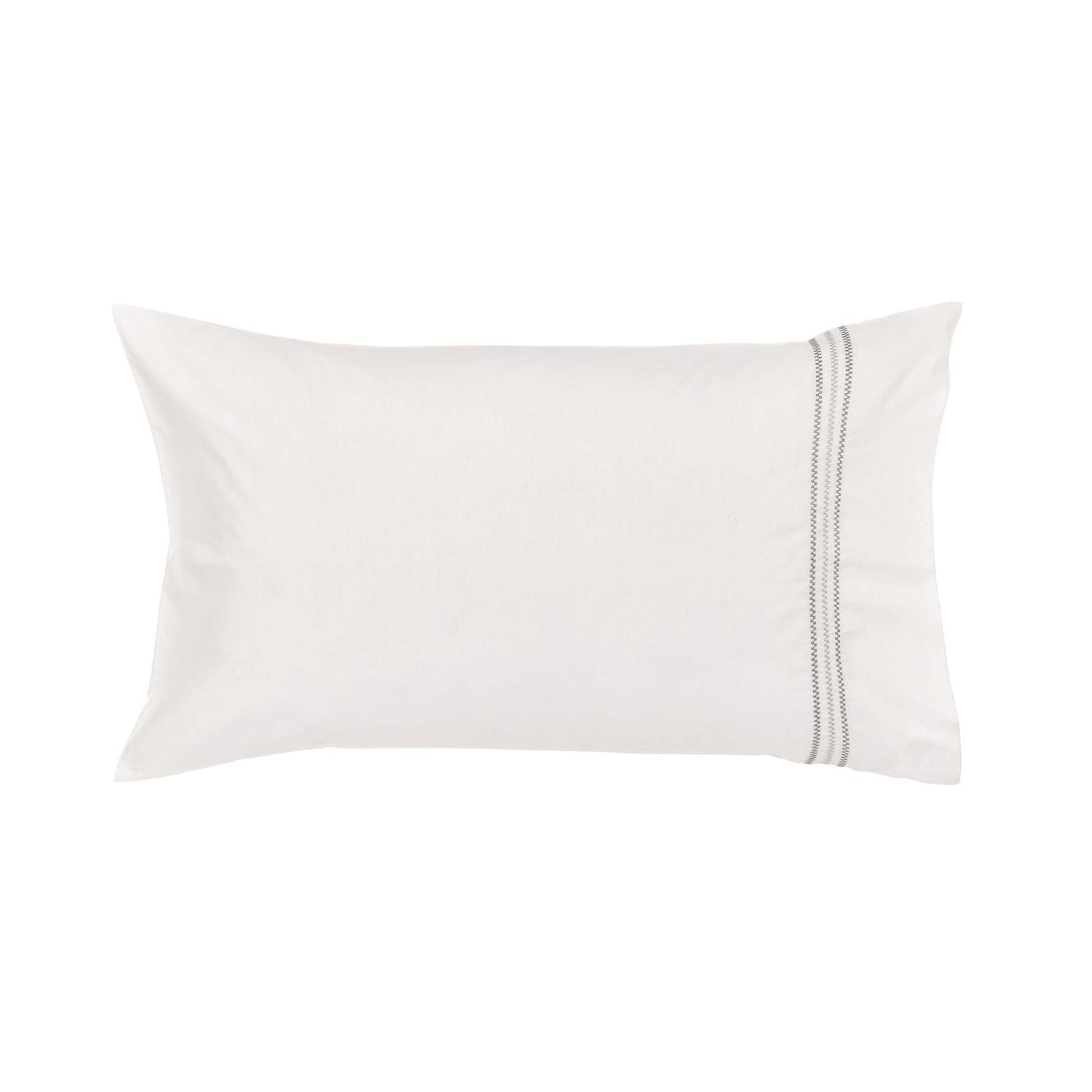 White Stitched Murmur Standard Pillowcase