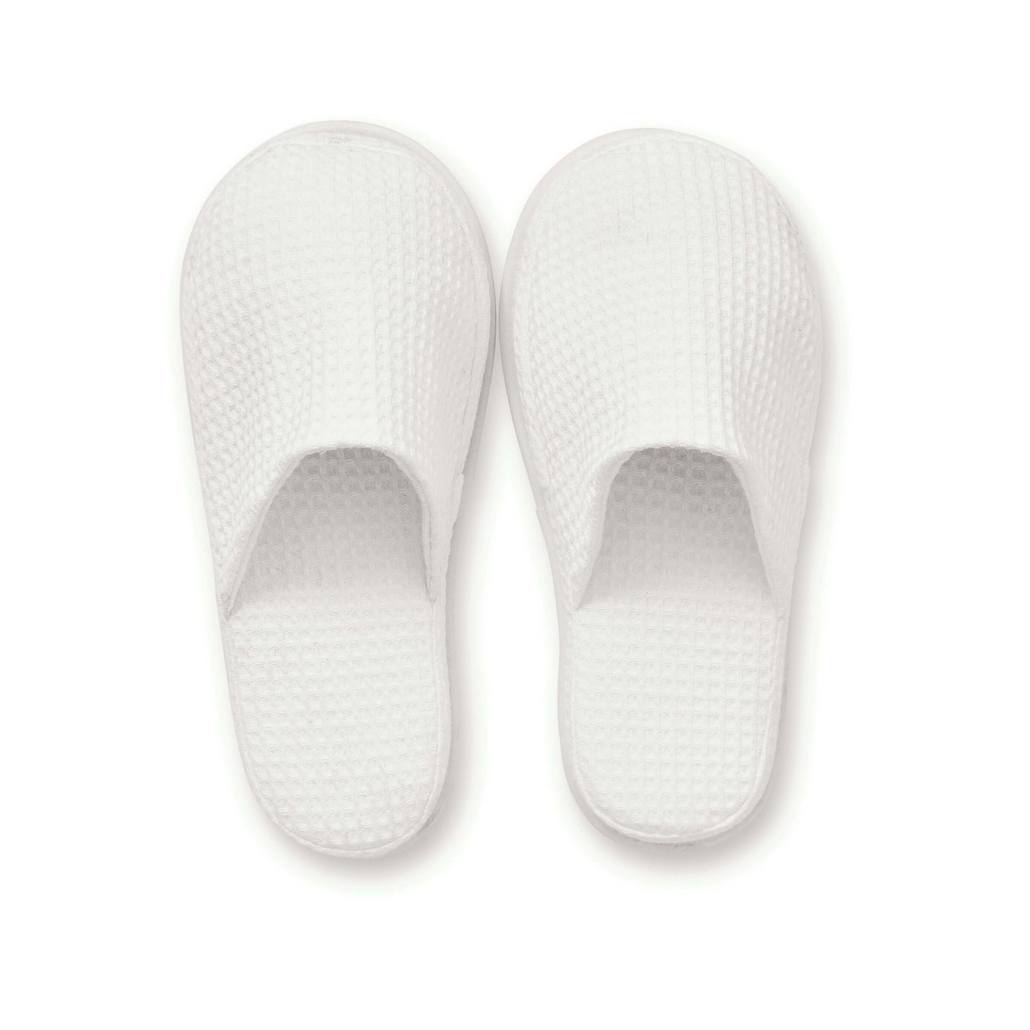 Spa Collection Waffle Slippers, White